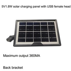Small Table Lamp Flashlight With USB Female Head 5V/1.8W Solar Panel, Solar Pan
