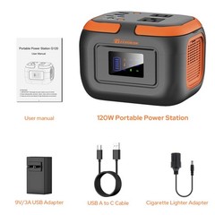 Portable Power Station 120W, 110V Power Bank with AC Outlet, Portable Generat…