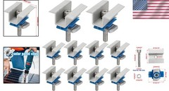 10 Pcs Adjustable Solar Panel Mounting Bracket Clamps Wide Photovoltaic Support