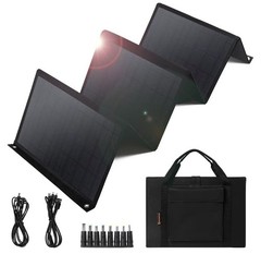Keshoyal Black 60 Watt High Efficiency Portable Solar Panel For Camping