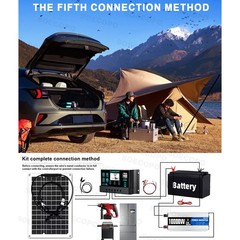 SOECOPO 10000W High-Efficiency Solar Kit Flexible Panels 100A Controller 12V