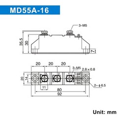 12V 1 Way Diodes MD 55A(50Amp)-16;to Prevent Backfeed;Use Voltage Range:AC …
