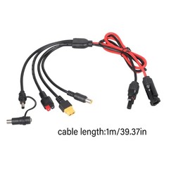 High Current Solar Panel Adapter Cable with XT60 and DC5521 Connectors 39Inches