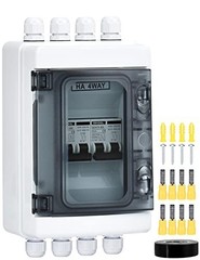 NEW 60A Solar Disconnect Switch Box 2 In 2 Out IP65 Waterproof Circuit Breaker