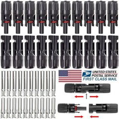 20 Pairs Male Female M/F Wire Cable Connector Set Solar Panel 30A Waterproof
