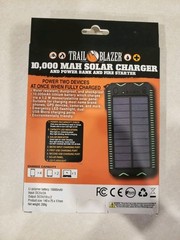 Solar Charger & Power Bank Trail Blazer 10,000 MAH Water Resistant