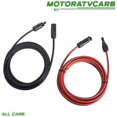 ALL-CARB 12 AWG 15 FT Black + Red Solar Panel Extension Cable Wire Connector