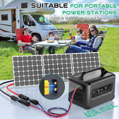 12AWG XT60 Solar Cable 30FT, Solar to XT60 Cable 3 10 15 20 25 40 50FT, Solar Pa