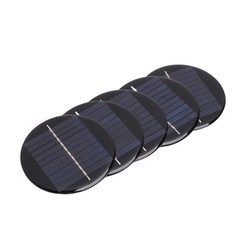 5pcs Round Solar Panel Compact Reliable Energy For DIY Projects Easy To Use