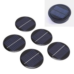 5pcs Round Solar Panel Compact Reliable Energy For DIY Projects Easy To Use