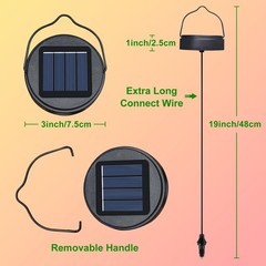 AA 600Mah Solar Light Replacement Top Parts for Solar Outdoor Lantern, Waterp…