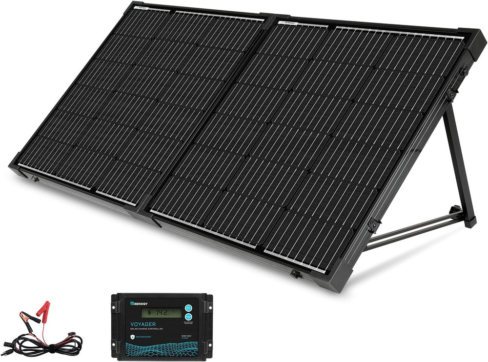 Renogy 100W Portable Solar Panel, 25% High Efficiency Solar Panel Kit with 20A C