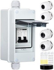 Solar Panel Disconnect Switch 30 Amp IP65 Dual Pole Miniature Circuit Breaker