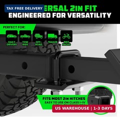 Rhino USA Hitch Tightener Anti-Rattle Clamp – for 2in Hitches | Heavy Duty Steel