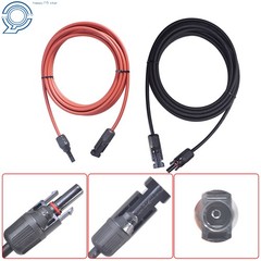 1 Pair 15 FT Black+Red 12AWG Labwork Solar Panel Extension Cable Wire Connector