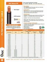ADC Solar Panel PV Wire Spool Single-Jacket 10AWG 19-Strand 2000VDC UL4703 500FT