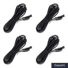 Battery Charger Extension Cable 12 Foot 4 Pack SAE Quick Disconnect Leads