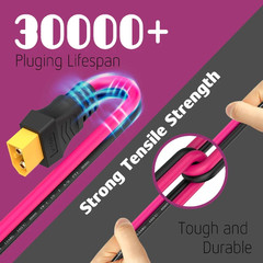 XT60 Extension Cable 12AWG XT60 to XT60 Cable, with Male to Female Connectors Su