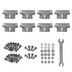 4/8Set Solar Panel Mounting Z Bracket Solar Mounting Aluminum Rail End Clamps