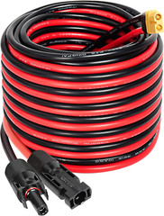 Solar to XT60 10AWG 30FT Extension Cable for Solar Panel Portable Power Station