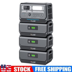 ALLWEI 2400W Portable Power Station 2048Wh, UPS Solar Generator for Home Camping
