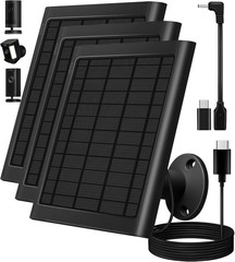 8W Solar Panel for Ring Camera, 3-Pack Solar Panel Charger Compatible with Ring