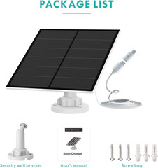 5W Solar Panel for Security Camera Outdoor, 5V USB Solar Panel Charger Compatibl