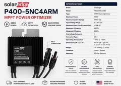 3 x SolarEdge P400-5NC4ARM Power Optimizer 400W 1000V MC4 Tested Fast Shipping