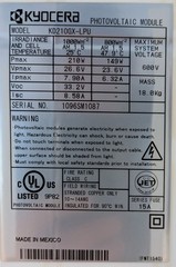 Kyocera KD210GX-LPU Solar Panels Lot of 30 Pieces.
