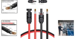 20FT 10AWG Solar Extension Cable – Male/Female Connectors, Certified