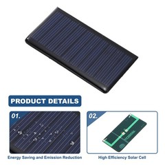 10Pcs 5V 0.3W 60mA Mini Solar Panels, Solar Photovoltaic Power Cells