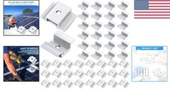48 Count Solar Panel Mid Clamps – Rust-Resistant Aluminum for Long-Lasting Use