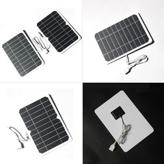 5W 5V Small Solar Panel with USB DIY Monocrystalline Silicon Solar Cell L4G3