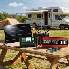Grennova 2200W Off-Grid Solar Kit 50W Panel 60A MPPT Dual Voltage Inverter
