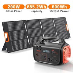 Backup Power Station 600W 655Wh Portable Battery for Home, Travel, Camping