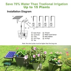 Solar Intelligent Irrigation Kit 6V 2W With Built In 1800mAh Battery Irrigation
