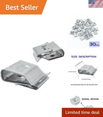 Versatile and Durable 30-Piece Stainless Steel Cable Clips for Organizing Wires