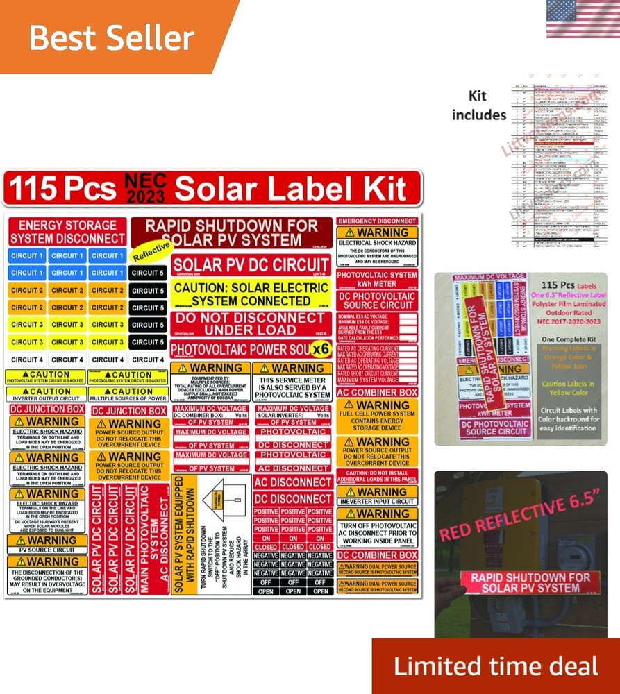 Ultimate 115 Pack 2017/2020/2023 NEC Code Compliant Photovoltaic Solar System…
