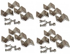 WindyNation 4 Sets Solar Panel Z Bracket Mount Mounting Set RV Boat Off Grid