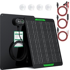SUNER POWER 20W 12V Solar Battery Charger & Maintainer Waterproof Panel