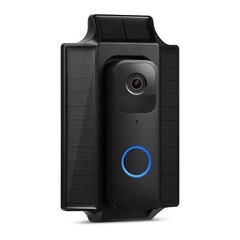 Wasserstein Solar Charger and Mount for Blink Video Doorbell(Black)