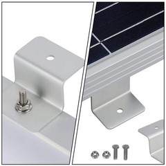 4Pcs Aluminum Solar Panel Brackets Durable for Rv Boat Home Silver Mounting