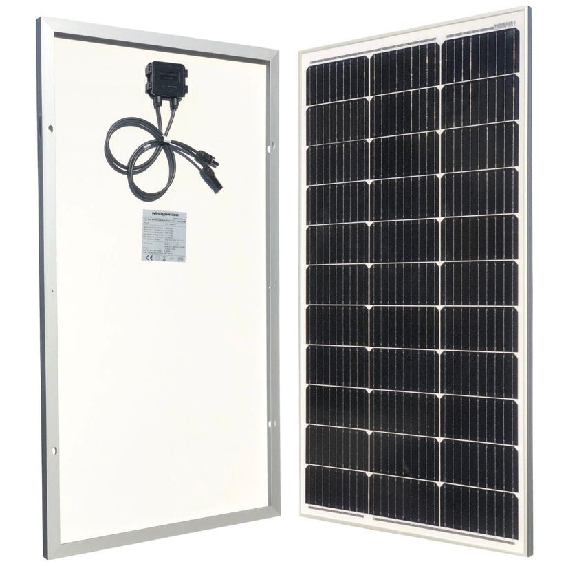 WindyNation 100 Watt 12 Volt Monocrystalline Solar Panel Battery Charger