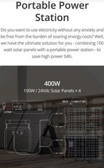 Foldable Portable Solar Panel for Power Station 100W NEW
