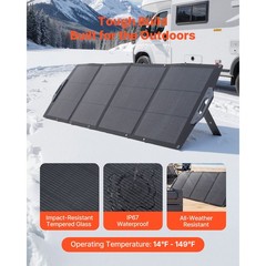 200W Foldable Solar Panel, 24% Efficient Portable Charger with USB & DC