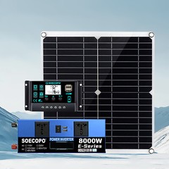 Solar Full 8000w 110/220V Inverter 300W Solar Panel Home 100A Controller Syst