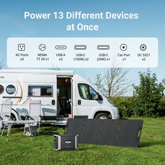 Dabbsson 2400W 1382Wh Power Station Portable Solar Generator LiFePO4 Battery