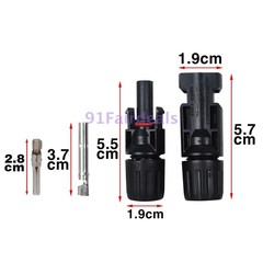 Pair Solar Panel Photovoltaic Connectors Solar Cable Connectors 30A 1500V /1000V