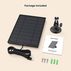 ieGeek USB Port Solar Panel for Outdoor Wireless Security Camera Home CCTV Cam