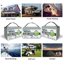 48V 100Ah Lithium Golf Cart Battery LiFePO4 Deep Cycle 4Group 12V 100Ah Solar RV